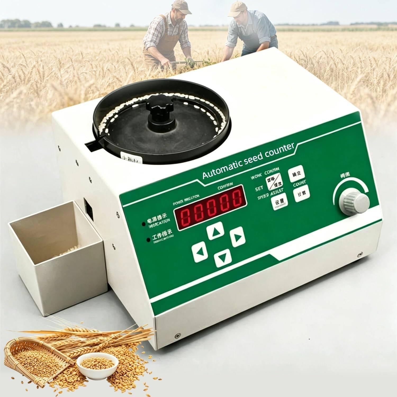 Poimhew Multicolor Automatic Seed Counter Counting Machine, High Precision Counting,Microcomputer Counting Instrument For Rice Soybean Corn Wheat Grain Particles