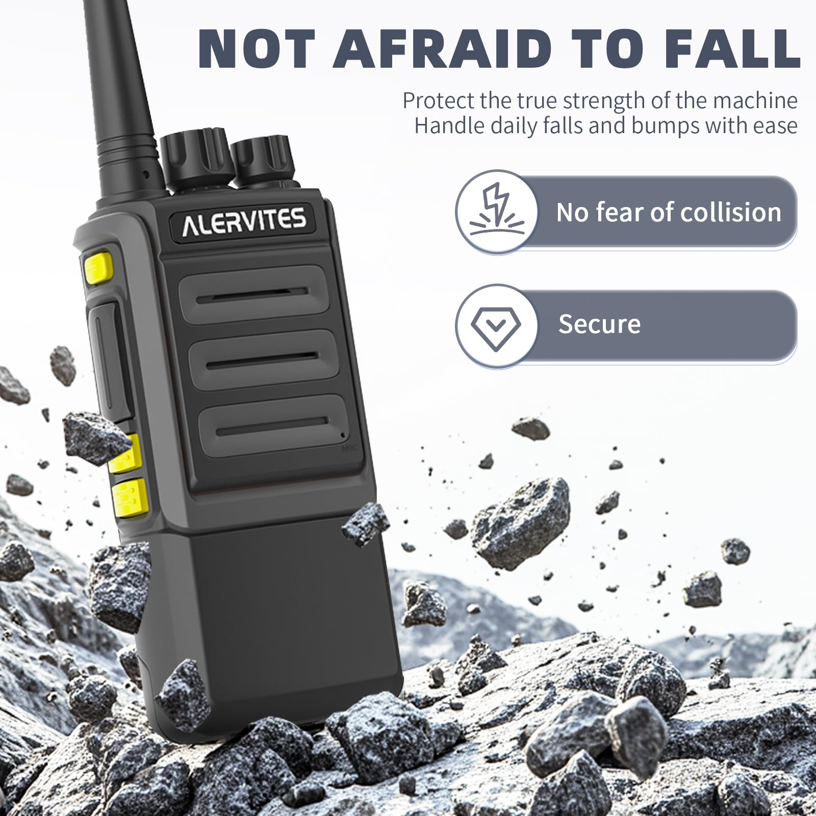 Walkie-talkie Ricaricabile ALERVITES - Portata Fino A 5 Km, Con Clonazione Wireless, Per Sicurezza E Ristoranti