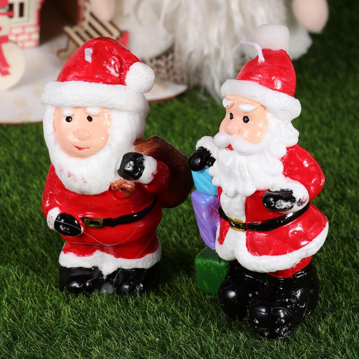 2pcs Creative Santa Shape Candle Christmas Xmas Decor Ornament