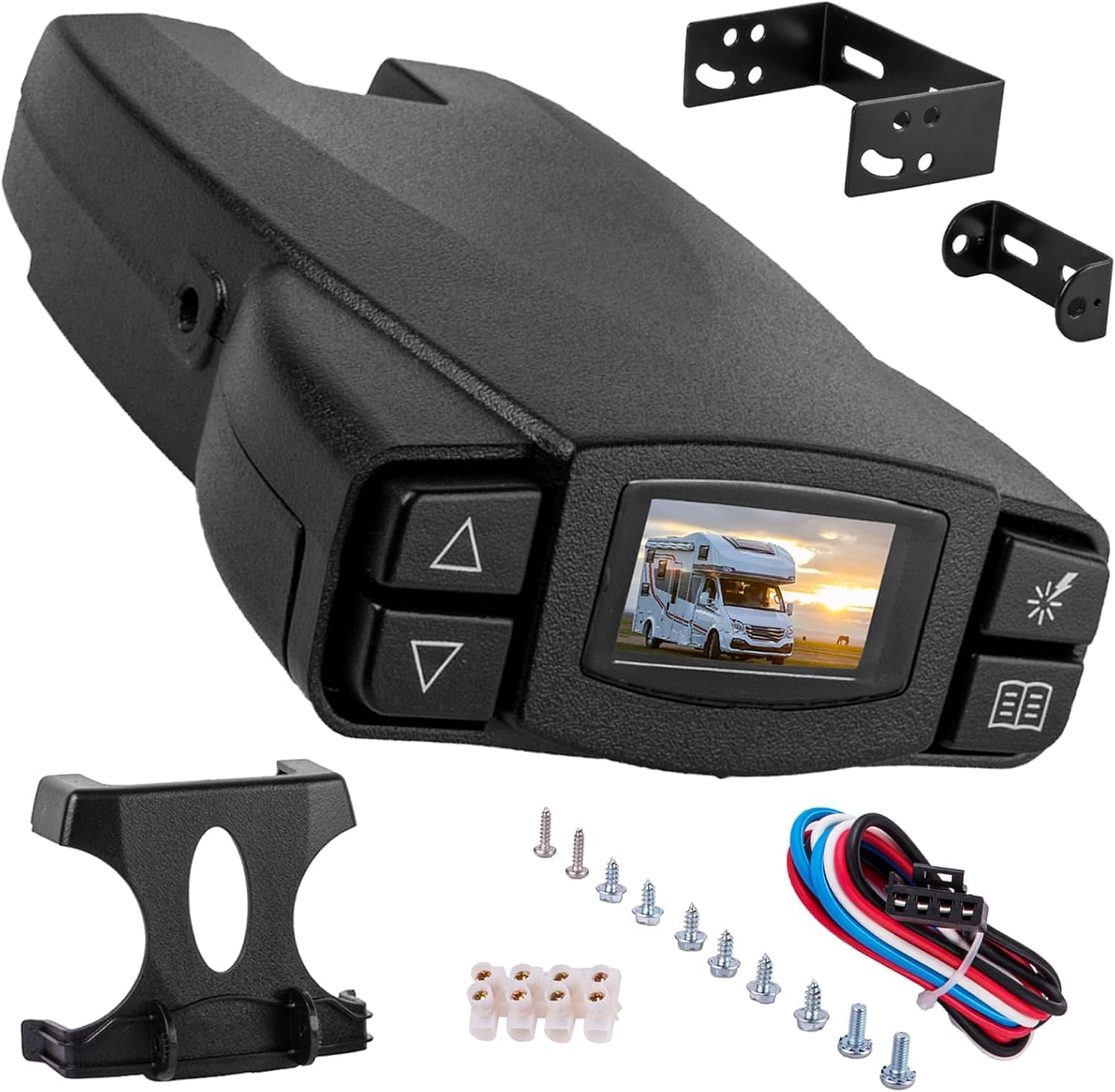 Electric 90195 Brake Controller for Trailer Compatible with Trailers with 1-4 Axles Silverado, Tacoma, F150 Trucks Ford, GM, Chevy, Dodge, Ram, Toyota, Jeep, SUV