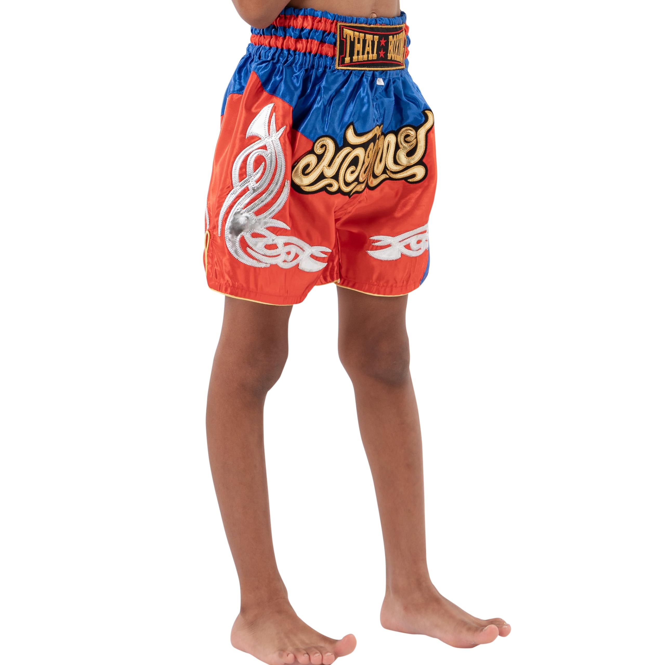 Pantalones Cortos de Muay Thai para Niños (2 Años - 12 Años) Niñas Niños Pantalones de Boxeo para Kickboxing MMA Artes Marciales