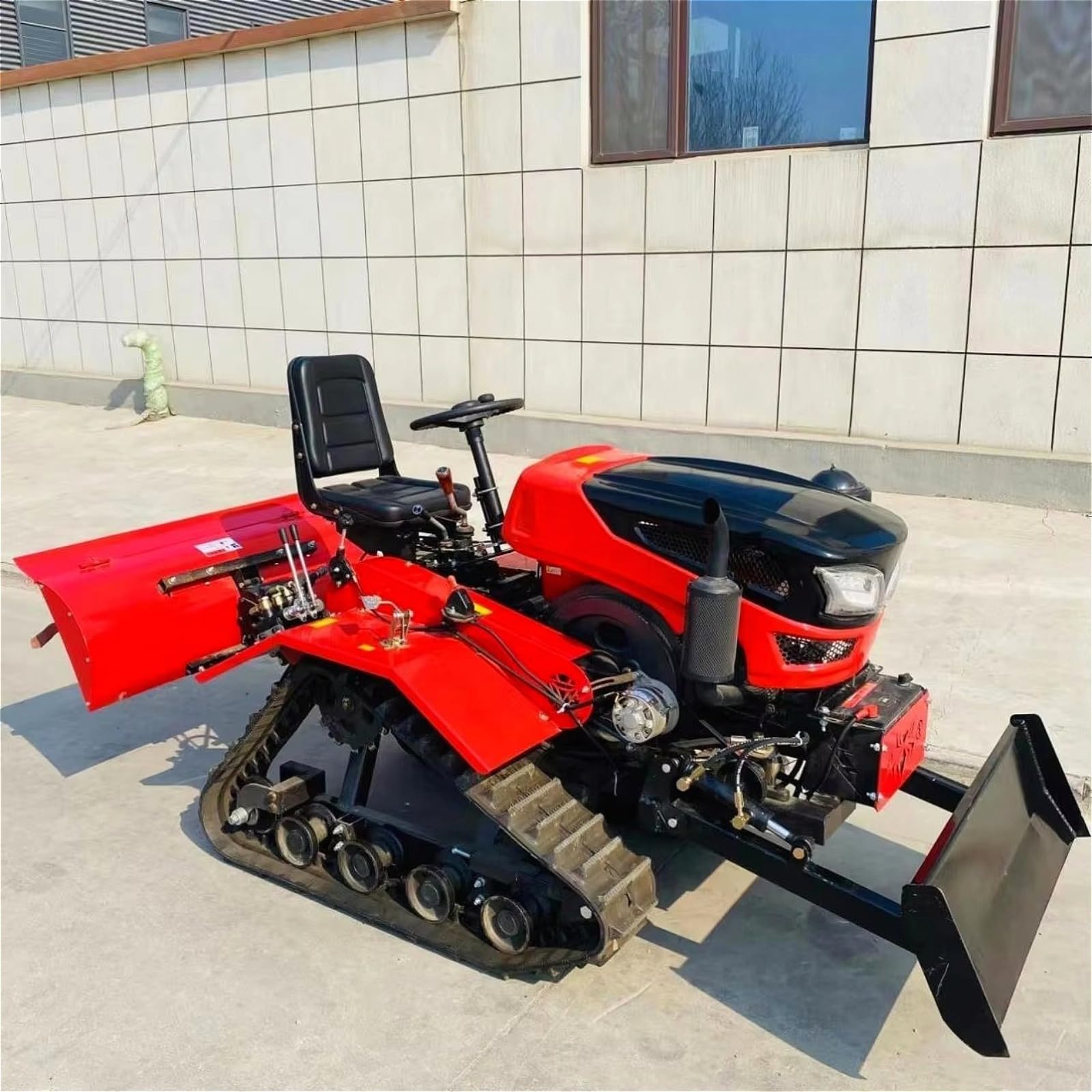 Mini rototiller, coltivatore resistente del giardino del cingolo per la preparazione del suolo | Rototiller agricolo per fattoria, prato e orto, offre una coltivazione potente, guida fluida, alta produttività