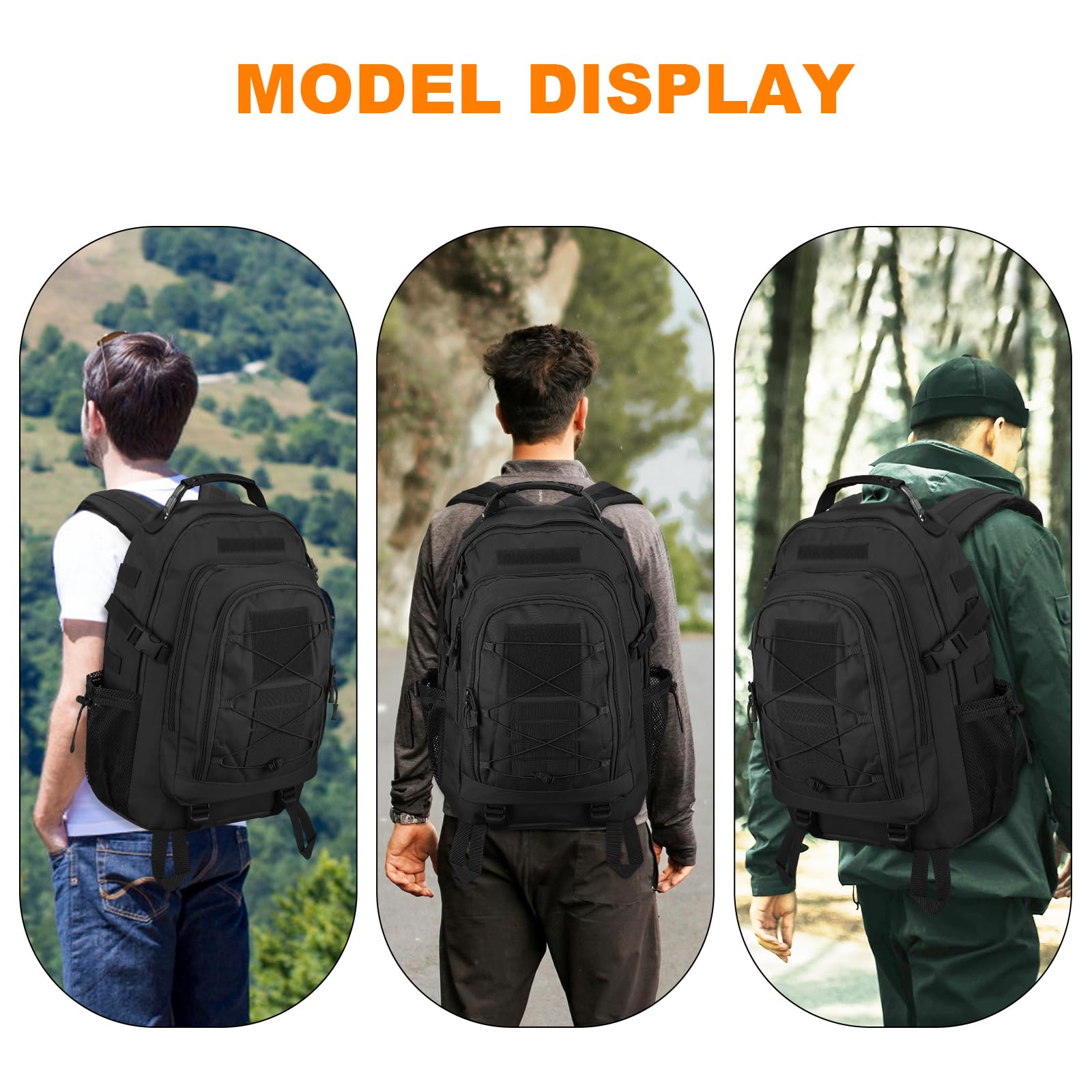 VINBAGGE 35L/40L Sac à Dos Randonnée Sac à Dos Militaire Tactique Molle Sac à Dos Multifonction pour Outdoor Voyage Trekking Camping Chasse