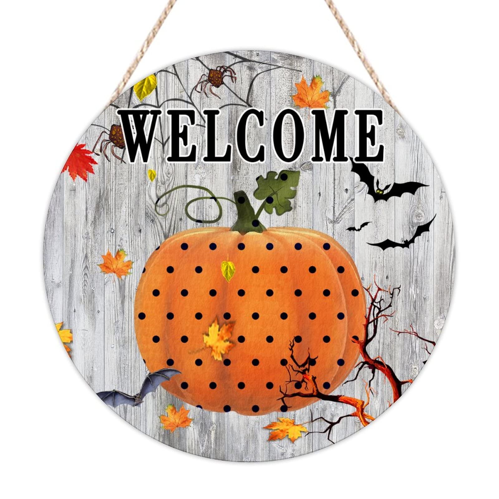Panneau de bienvenue Halloween Cheers Witches en bois pour suspendre à la maison