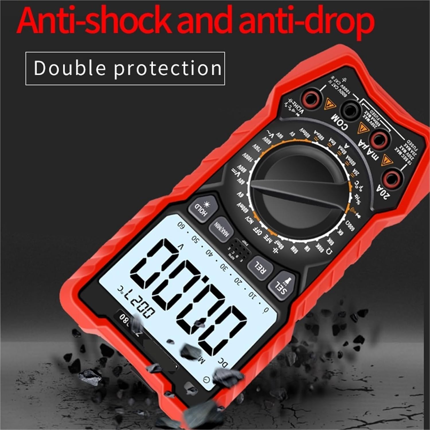 ZT-980 Professional Digital Multimeter AC/DC Votage Tester NCV Detector Resistance Tester Ohm Ammeter Capacitance TestMeter