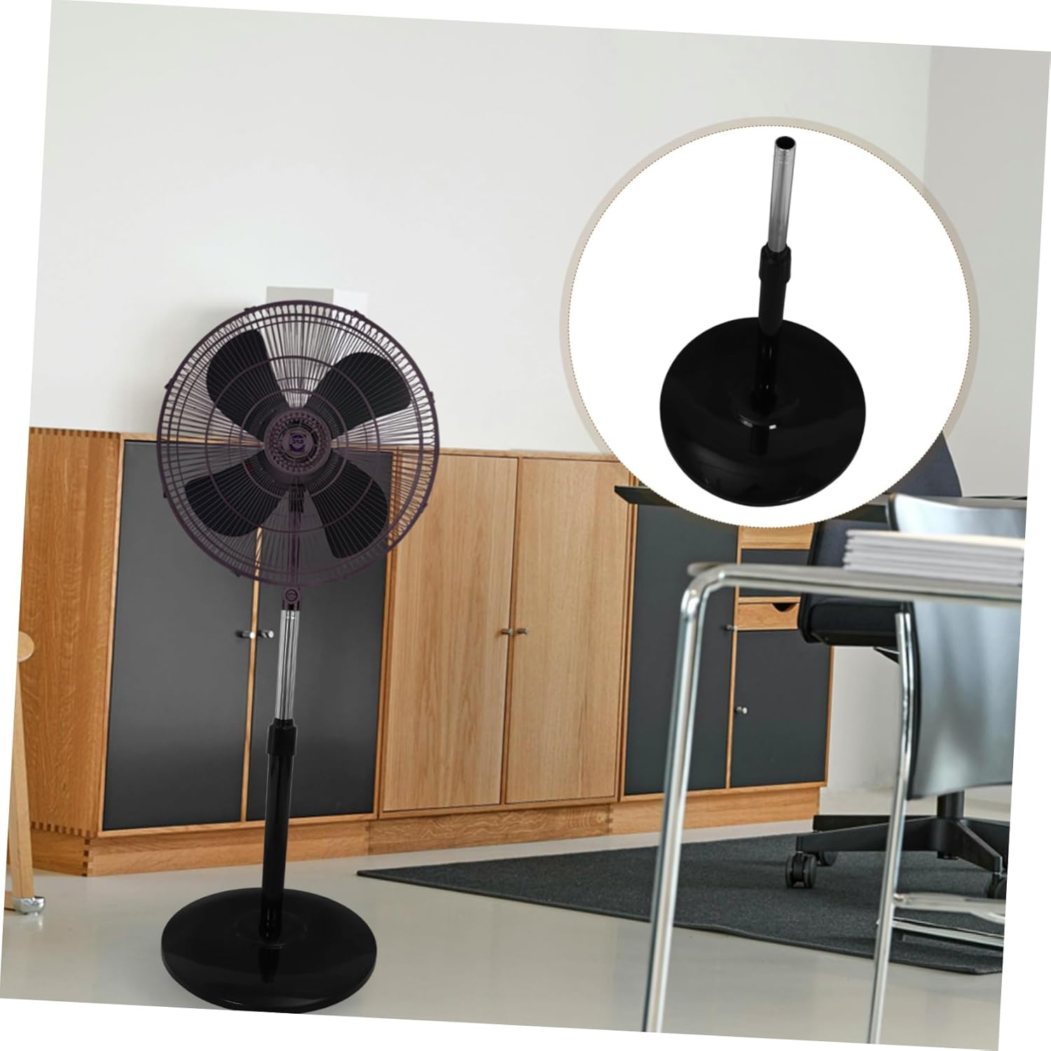 ABOOFAN 1Set Adjustable Height Support Column Tube and Base for Electric Fans Fan Pole for Stable Operation Compatible with Various Stand Fan Models