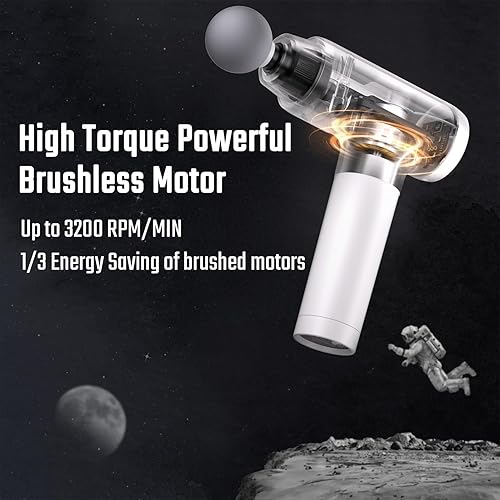 Miniatura 5 de cotsoco Pistola de masaje de tejido profundo, pistola de masaje muscular para aliviar el dolor, herramienta de masajeador eléctrico de mano de 20