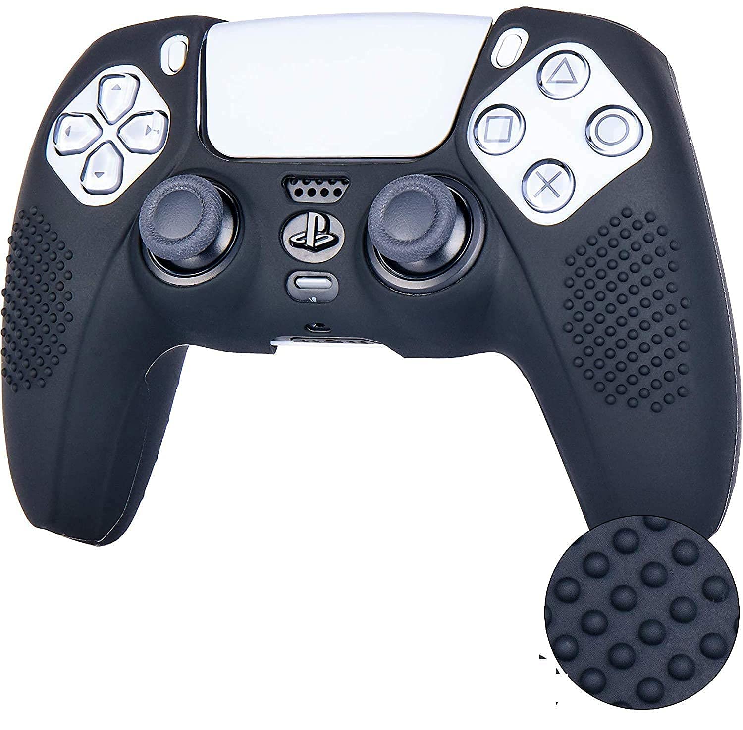Microware PS5 Silicone Controller Case Cover Skin Grip Protector, for Playstation 5 Accessories (Black, Pack of 1) (B098JTX5TX) Amazon Price History, Amazon Price Tracker