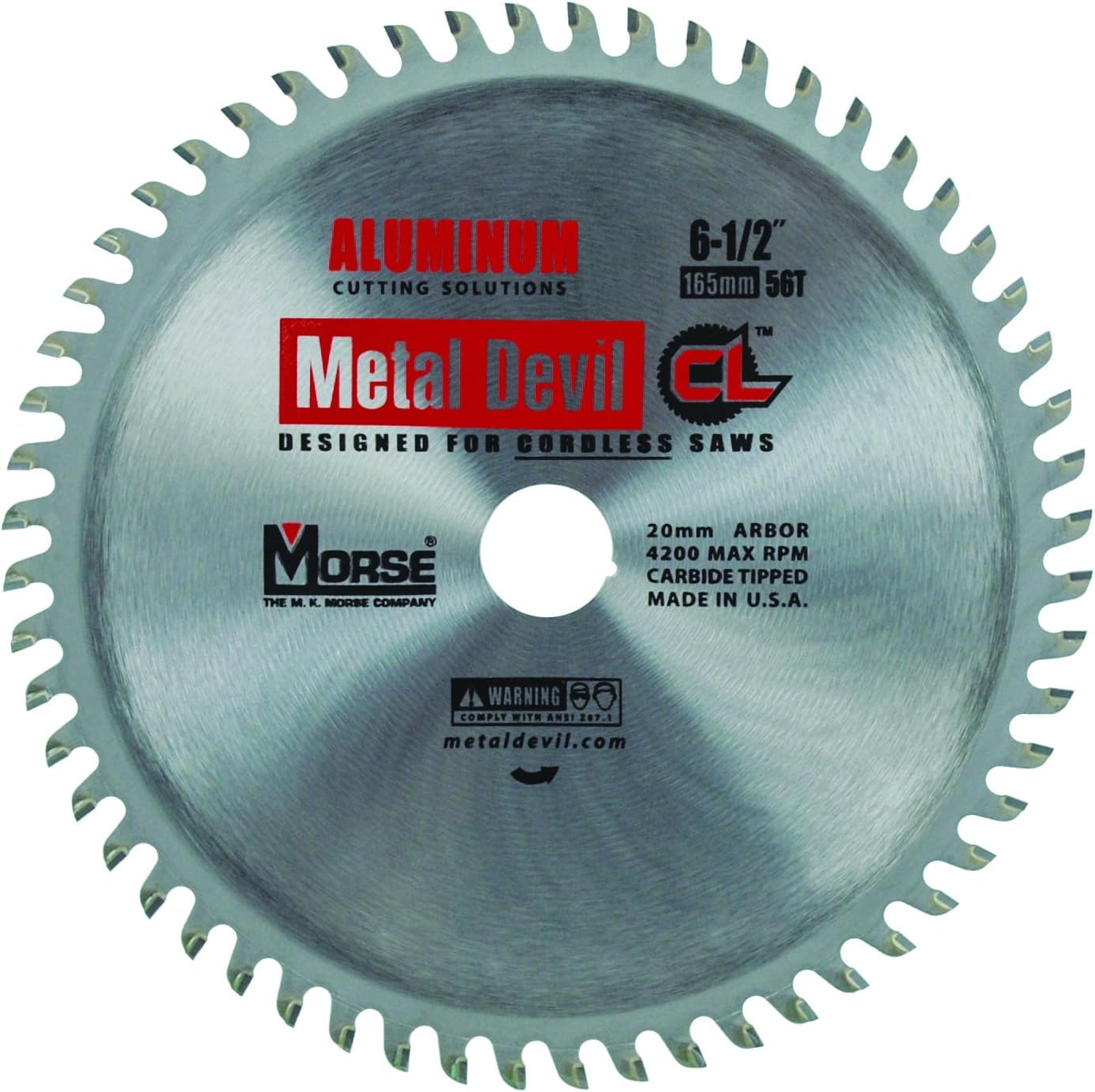 Exclusive Discount 50% Price Mk Morse - 101721 MK Morse CSM6505620CLAC Metal Devil Circular Saw Blade, Aluminum Application, 6-1/2-Inch Diameter, 56 TPI, 20mm Arbor One-Day Sale: Up to 80% Off Mk Morse - 101721 MK Morse CSM6505620CLAC Metal Devil Circular Saw Blade, Aluminum Application, 6-1/2-Inch Diameter, 56 TPI, 20mm Arbor