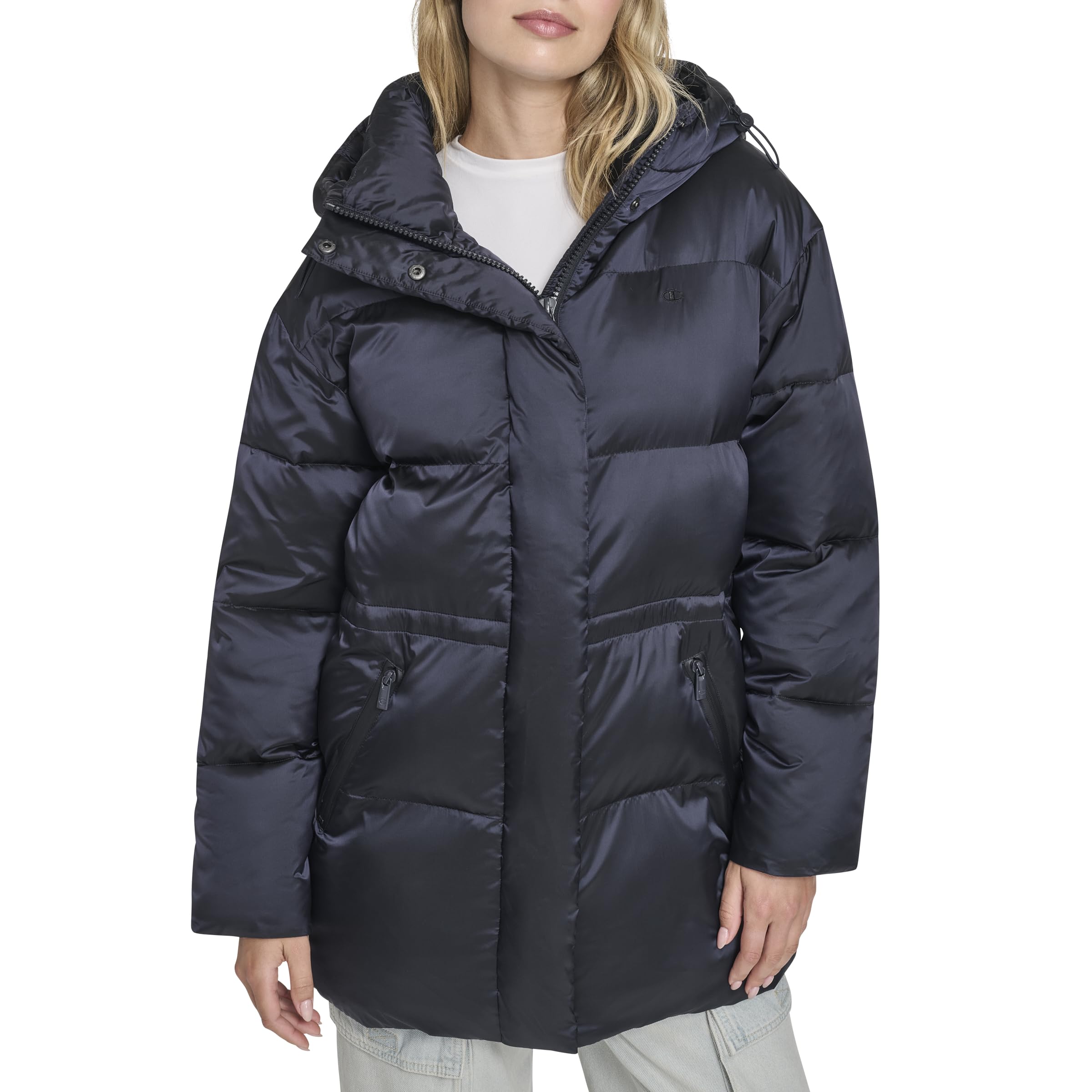 Women's Cinch Waist Quilted Puffer Jacket