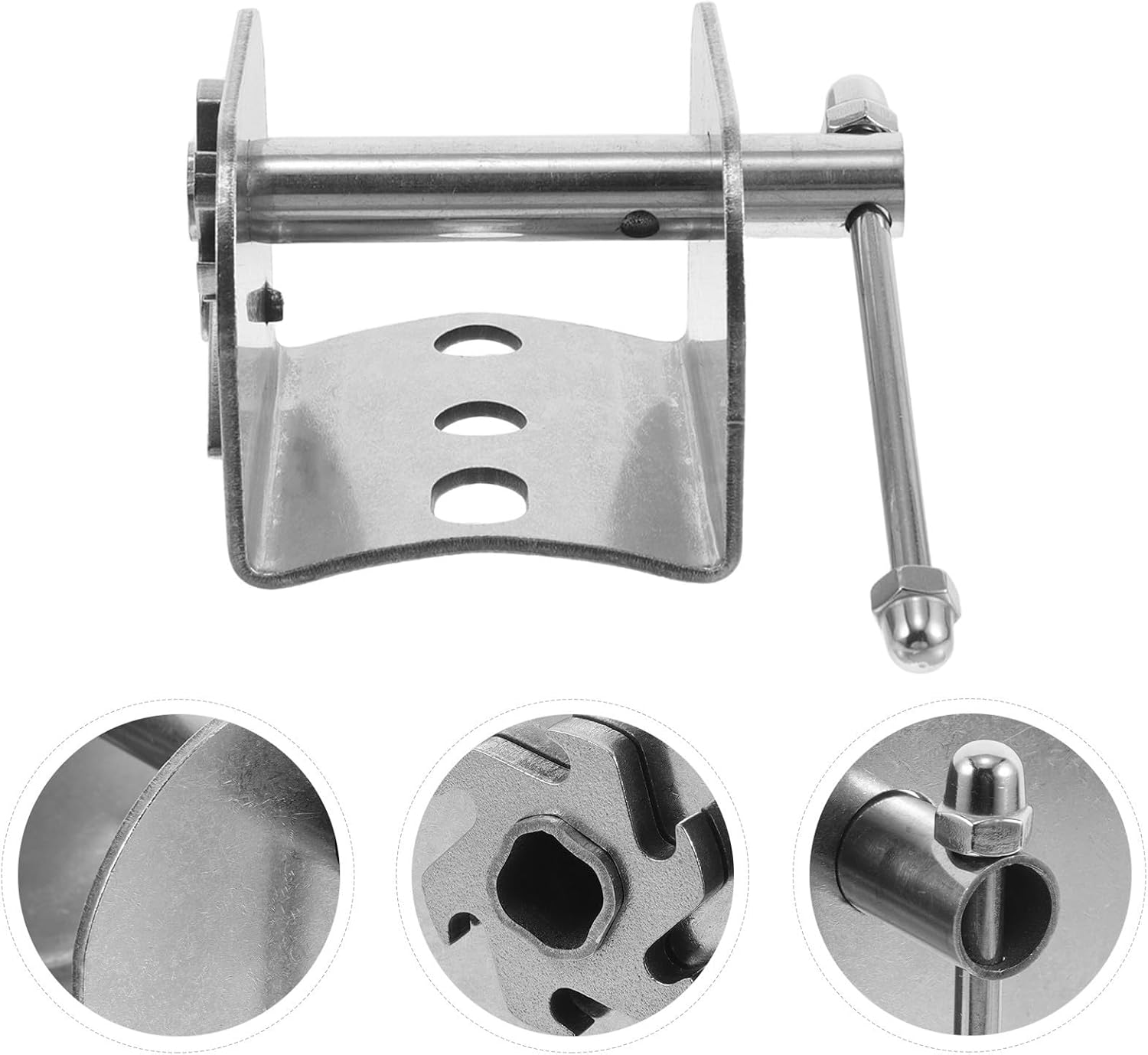 Hand Crank Volleyball Net Tensioning Device Iron Silver | Outdoor Net Tightening Tool, Adjustable Wire Setup for Backyard and School Sports Use, Weatherresistant Build
