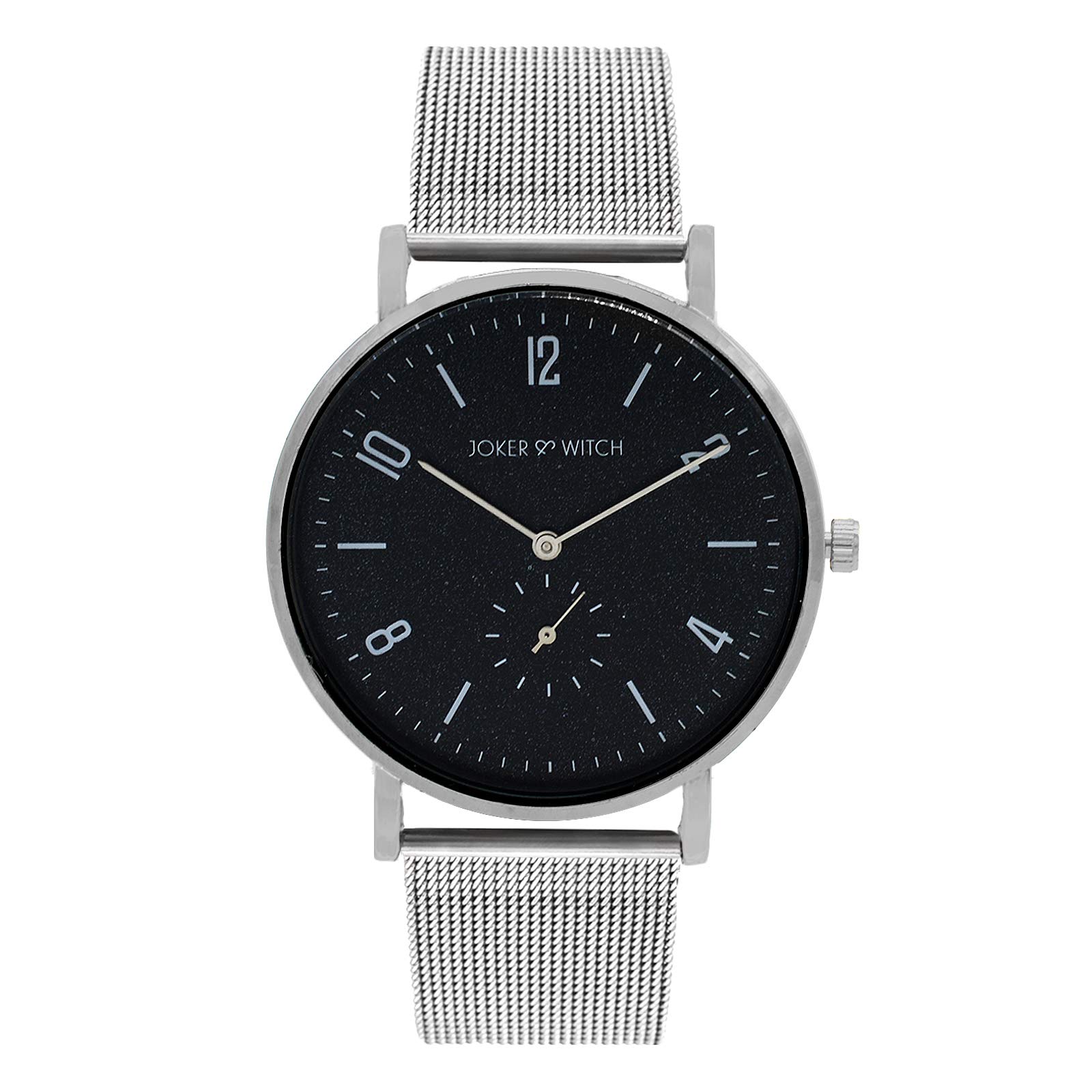 Joker & Witch Noel Classic Black DIAL Silver MESH Mens Watch (B083P3SK36) Amazon Price History, Amazon Price Tracker