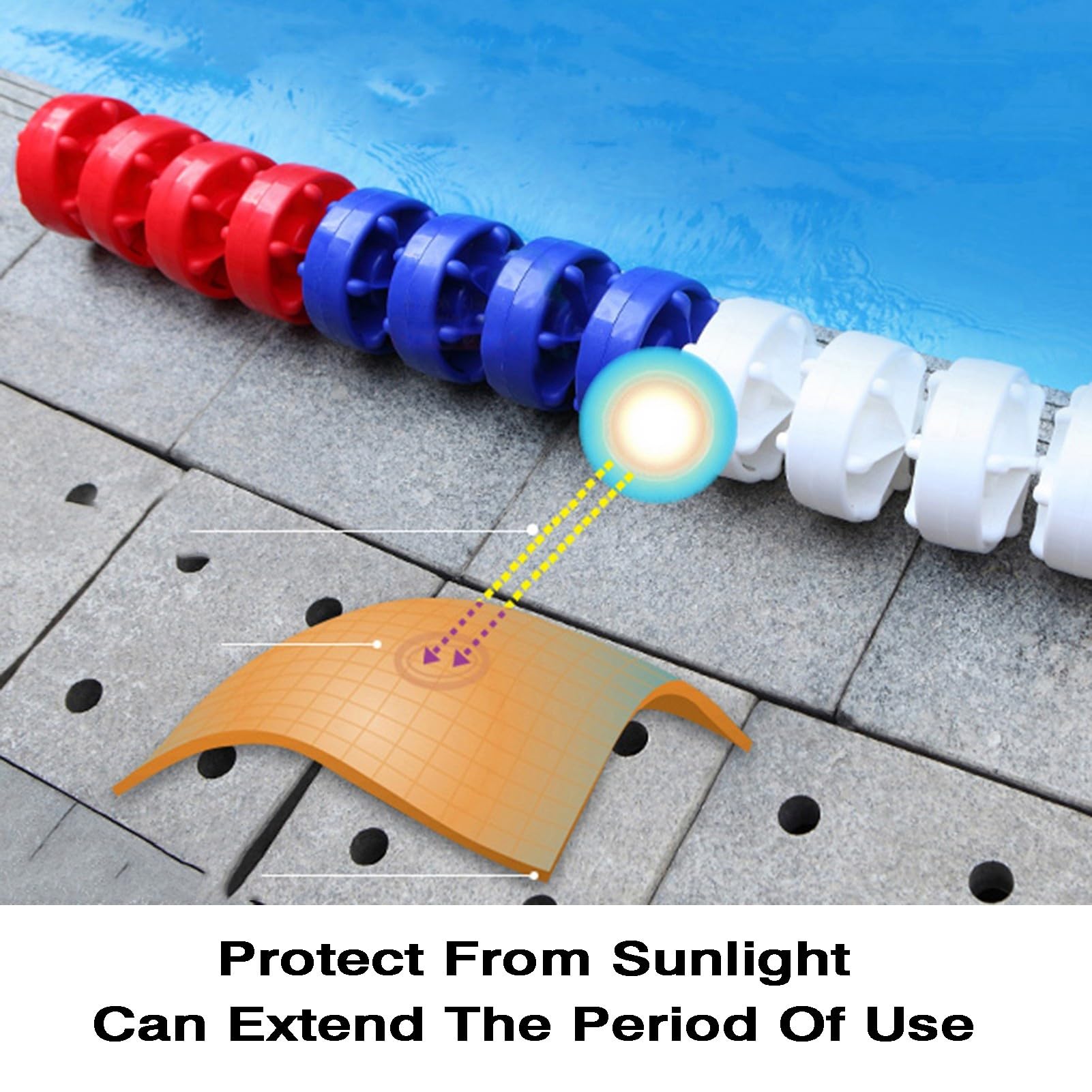 Flotador de Seguridad for Carril de Piscina - Hexagonal (15 cm)