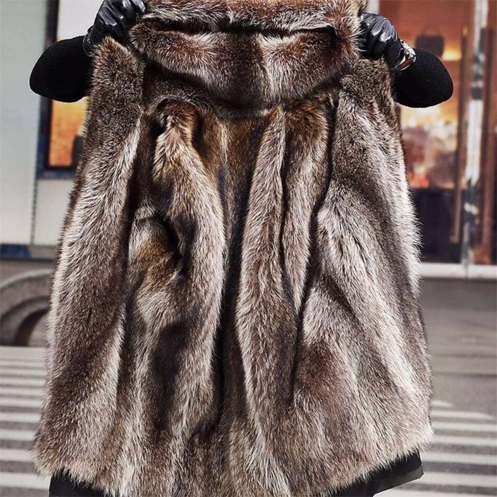 Winter Men's Long Coat with Big Collar Thick Parka Jacket Warm Fit(3xL code)