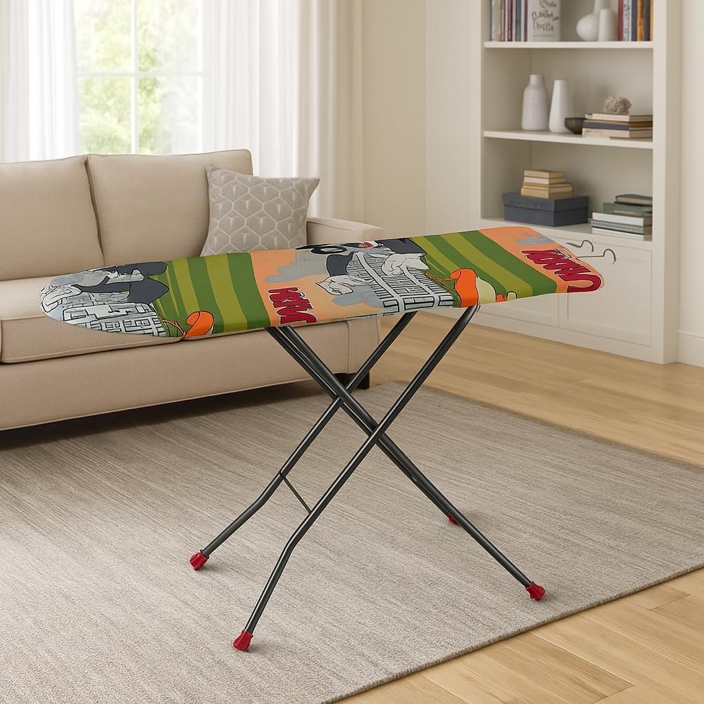 Heavy Duty Folding Ironing Board Table 18" X 48" (Colour May Vary, Multi-Color)