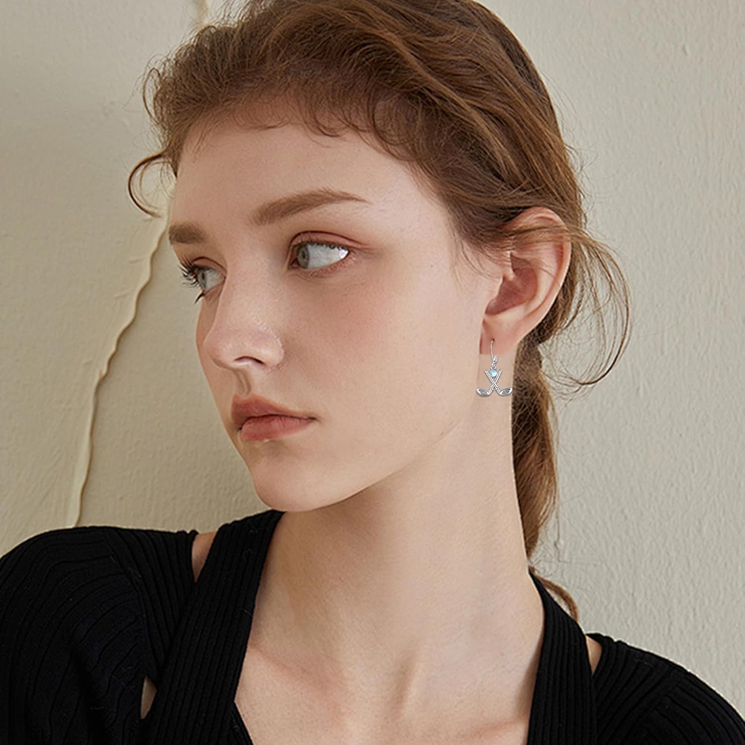 Baseball/Golf/Hockey/Tennis Earrings 925 Sterling Silver Moonstone Dangle Drop Earrings Jewelry Graduation Gifts for Women Girlfriend Mom - Image 6