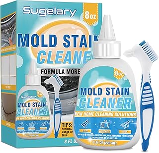 Sugelary Mold Stain Cleaning Gel, 8 fl oz Thick Cleaner for Washing Machine Gasket, Grout, Caulk, Shower, Sink, and Bathroom Surfaces