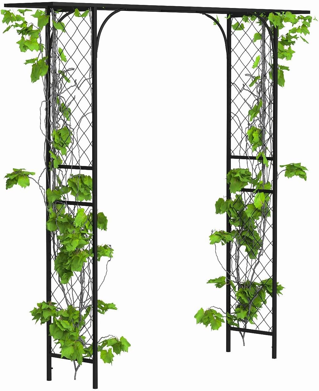 Zhongma Metal Garden Arbor, 83.5'' High x 82.7'' Wide, Outdoor Arch for Climbing Plant, Decorations Pergola