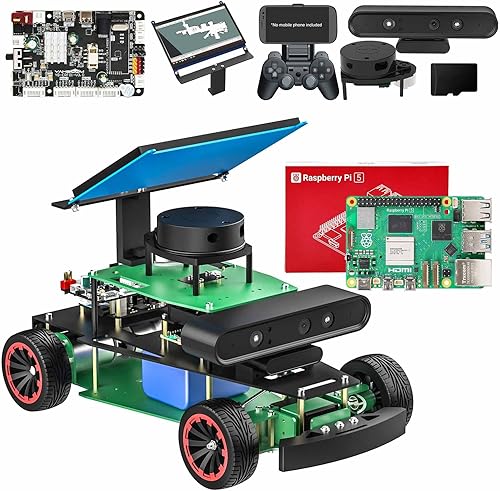Yahboom Raspberry Pi Jetson Nano/Jetson Orin Nano Super AI Profesionalmente programable Ackerman Estructura de dirección ROS2 Robot Kit para adultos