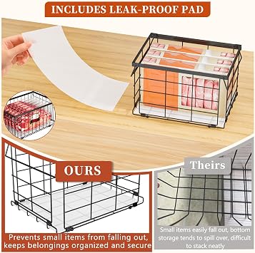 Freezer Organizer Bins for 3.5 Cu.Ft,Upgrade Quick Expand/Collapse,3PACK