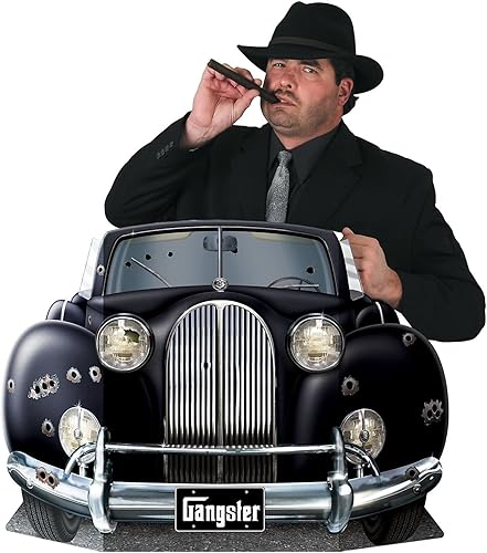 Beistle Accesorio para fotos de coche de gángster de 3 pies 1 pulgada x 25 pulgadas, paquete de 2 (57988)