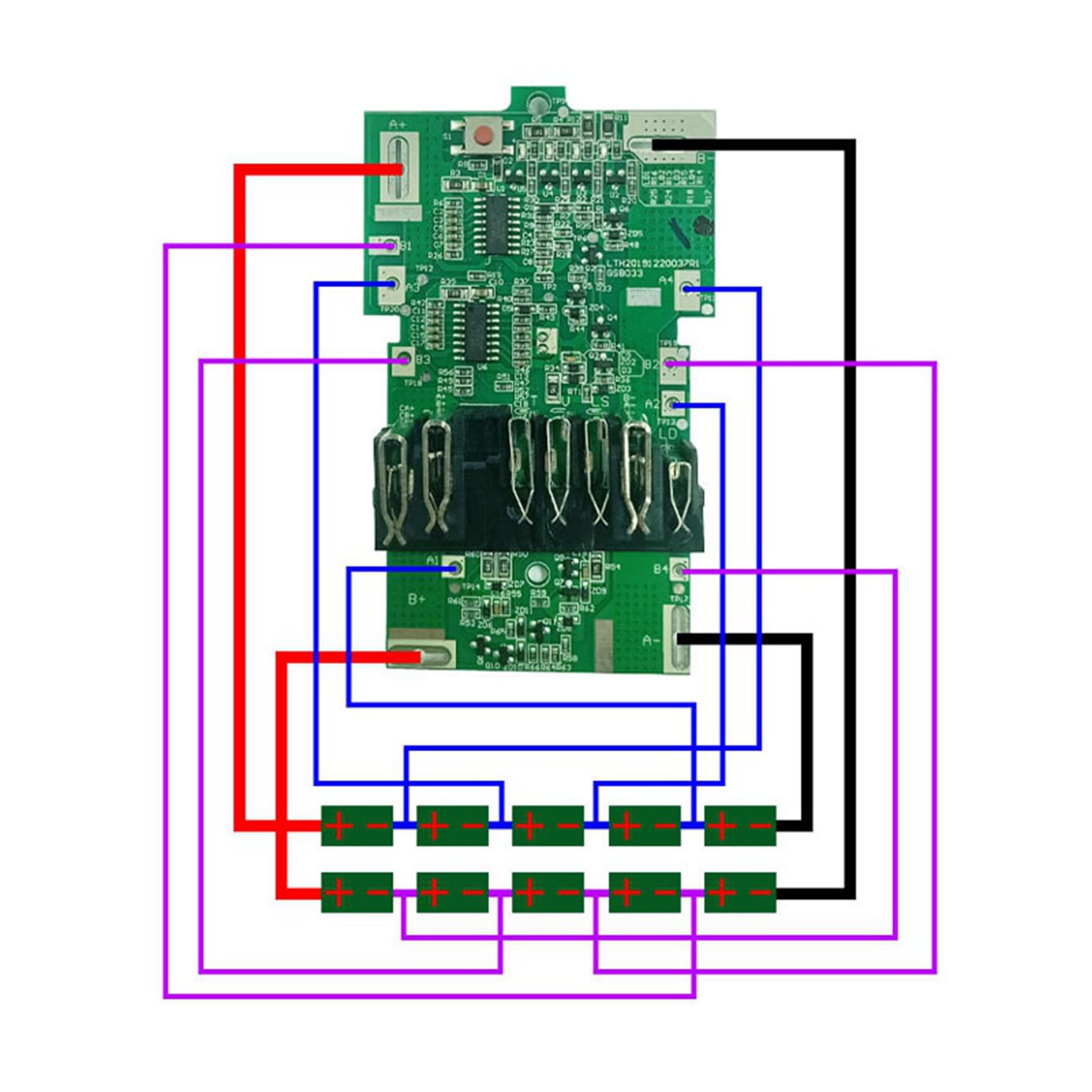 2Zestaw BSL36A18 Obudowa Baterii Litowo-Jonowej PłYtka Drukowana BOX dla 36V 18V MultiVolt MV Li-Ion do Obudów Baterii