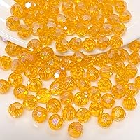 Vista 19 de 100 cuentas redondas de cristal de 0.315 pulgadas (0.315 in), espaciador facetado, cuentas de color AB para hacer joyas, manualidades, collares
