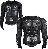 Vista 10 de RIDBIKER - Chaqueta de motociclista con armadura de cuerpo completo, protección para el pecho, equipo para bicicleta de tierra para hombres,