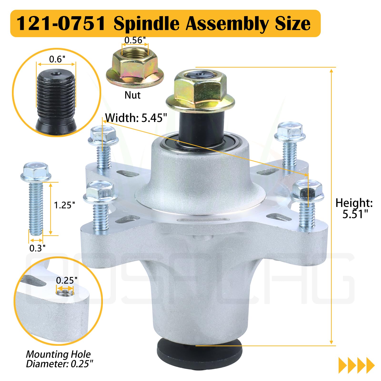 Amazon.com: BOSFLAG 3 Pack 139-3214 Spindle Replace Toro 121