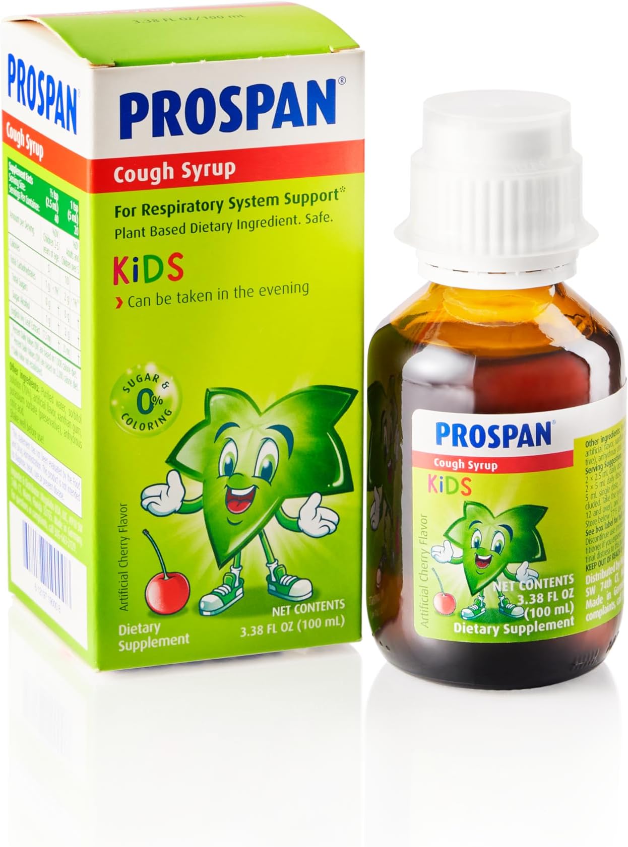 Prospan/Abrilar Kids Cough Syrup + Mucus with Proprietary Ivy Leaf Extract EA575 - Soothes Cough, Mucus Relief, No Sugar, Non-Drowsy, Alcohol-Free, Drug-Free - 100 mL
