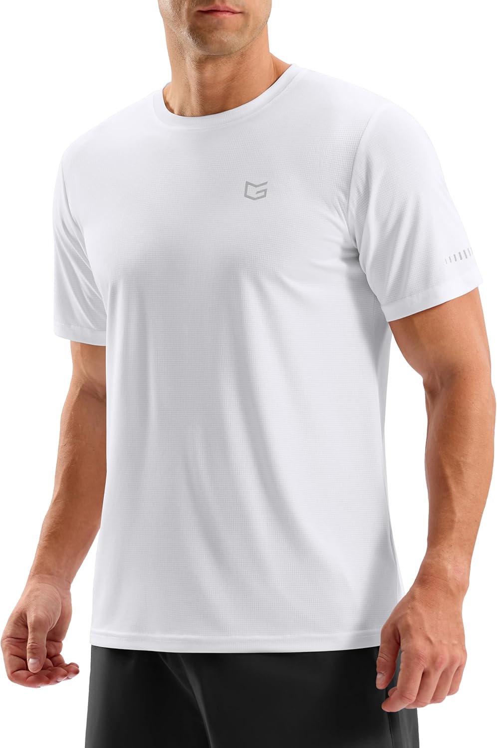 Men's Workout Breathable T-Shirts Dry Fit UPF 50+ Sun Shirts Lightweight Cooling Tee for Athletic, Running, Hiking