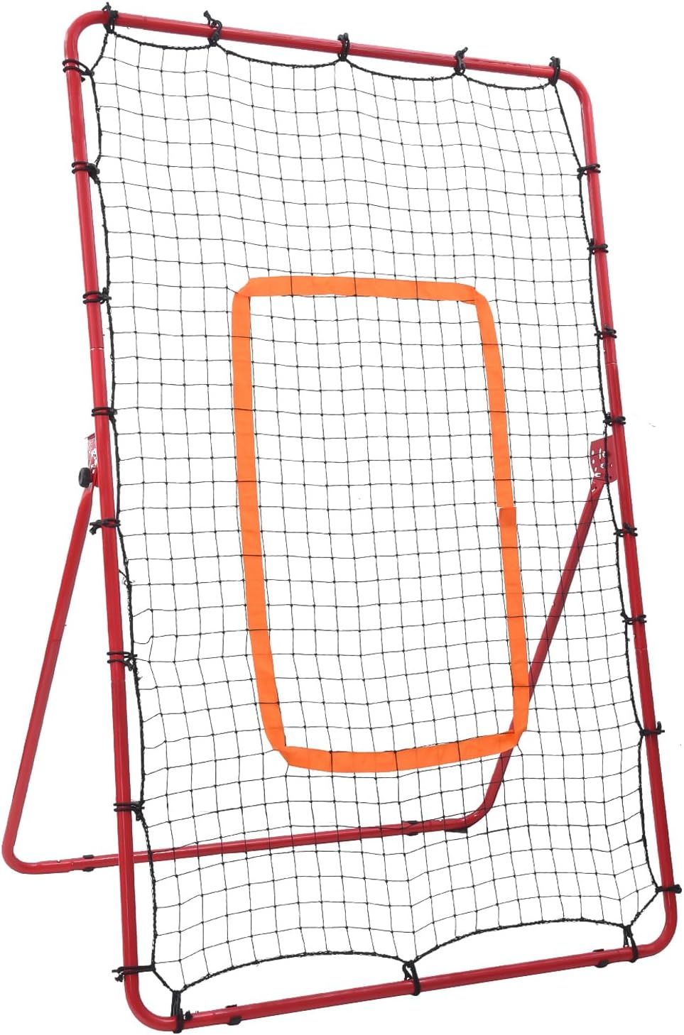 Pitch Back Rebound Net, Volleyball Rebounder Net, 6 X 4 Ft 4 Angles Adjustable Pitch Back Net, Adjustable Rebounder Trainer for Baseball, Softball and Practice for Pitching, Throwing and Catching