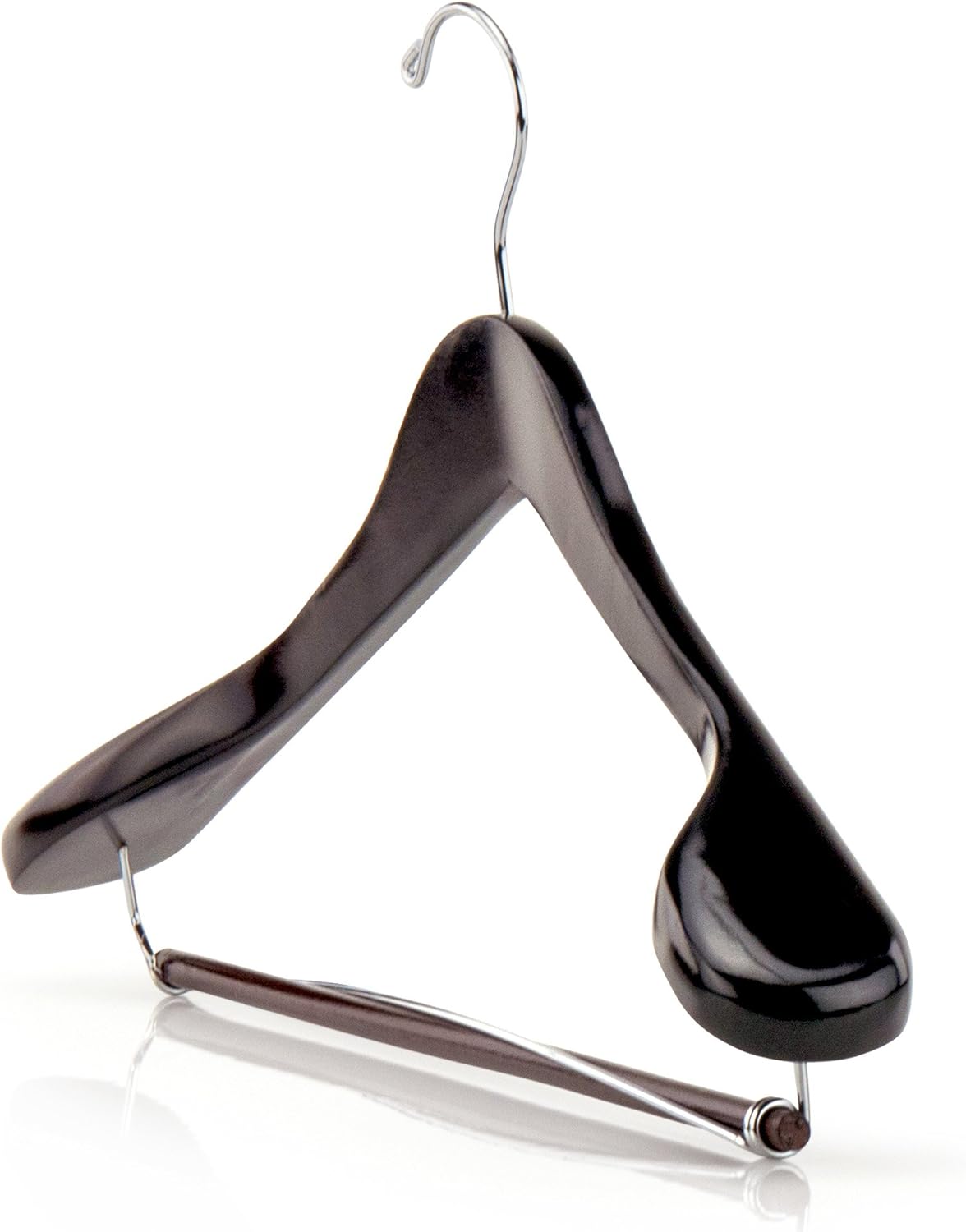 Hangerworld 5 Mahogany 17.7inch Wooden Coat Clothes Garment