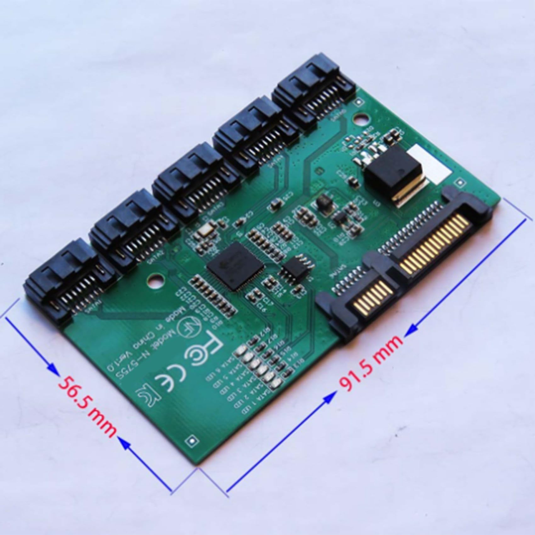 2 x karta rozszerzeń SATA 1 do 5 portów SATA3.0 karta kontrolera płyta główna mnożnik portu SATA karta nośna adapter HUB