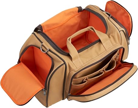 Flight Outfitters Bush Pilot Duffel Bag - Canvas/Leather Aviation Flight Bag with Padded Headset Pockets - Carry-On Luggage