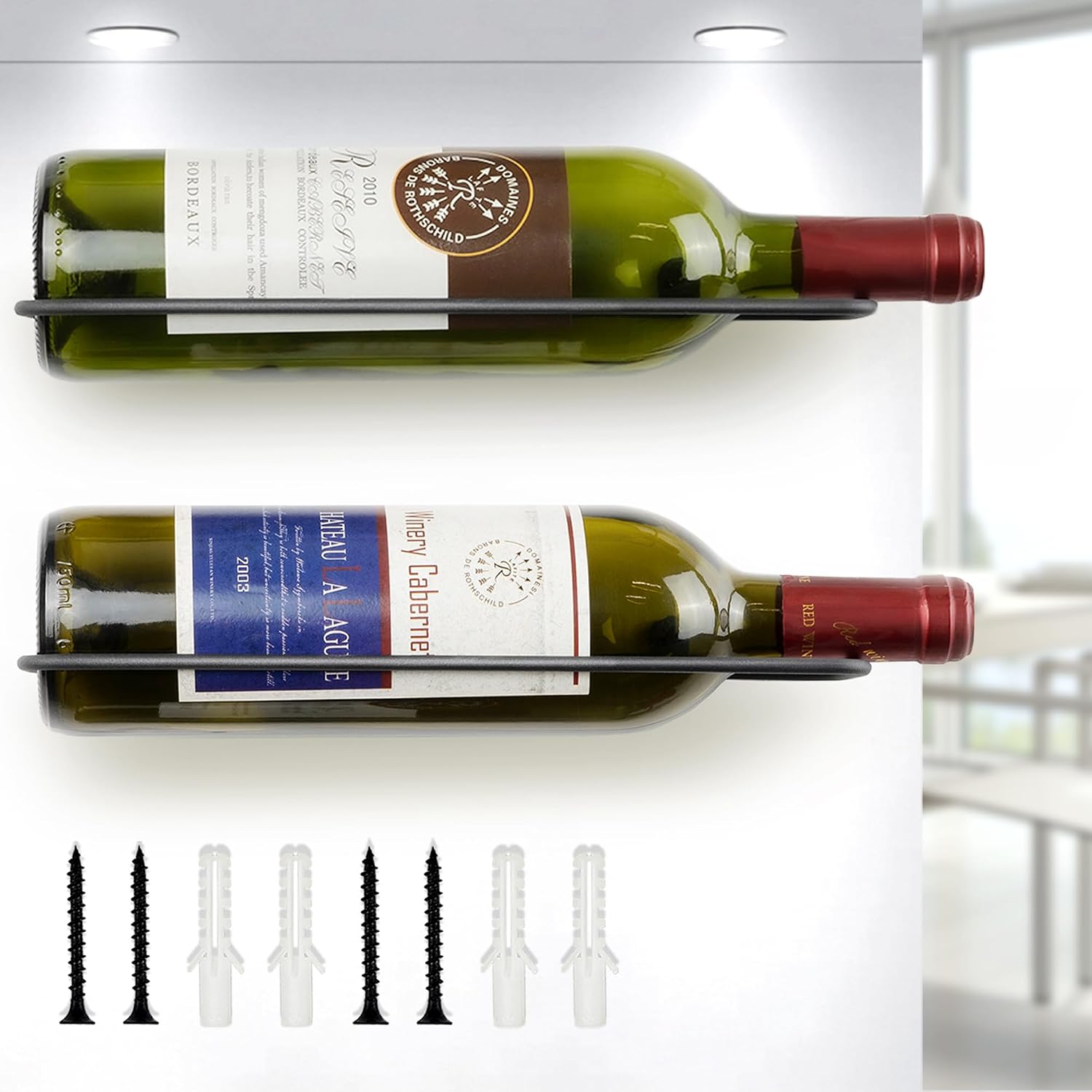 FLstudio Wall Mounted Wine Rack Metal Wine Bottle Holder — free download