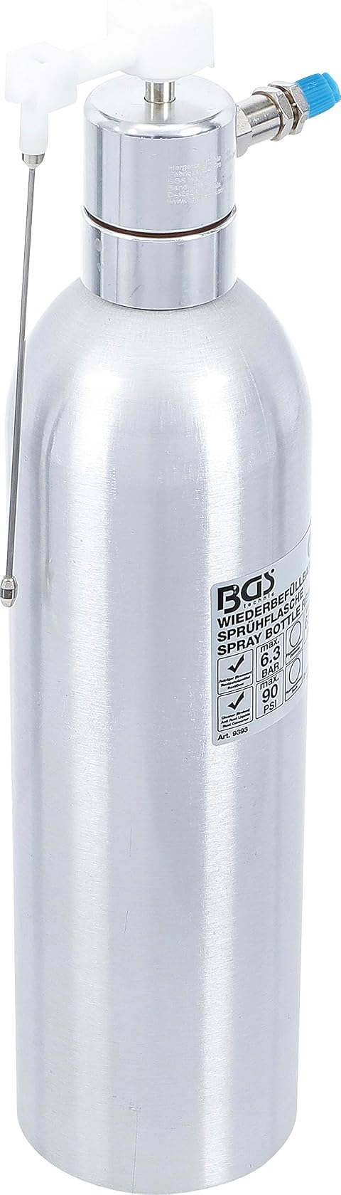 BGS 9393 | Flacone vaporizzatore pneumatico | versione in alluminio | 650 ml