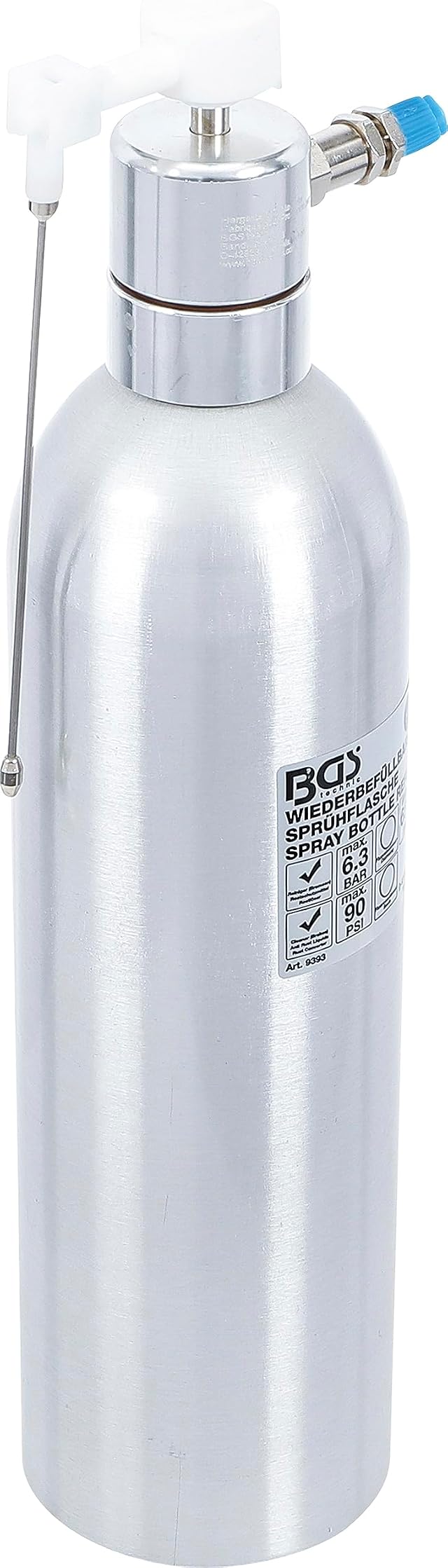 BGS 9393 | Flacone vaporizzatore pneumatico | versione in alluminio | 650 ml
