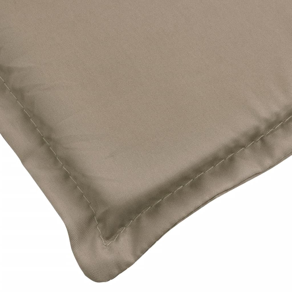 Nakładka na leżak, taupe, 200 x 70 x 3 cm, tkanina Oxford, wodoodporna, antypoślizgowa, ze sznurkami, do ogrodu, na taras, balkon, wygodna, oddychająca i łatwa w pielęgnacji
