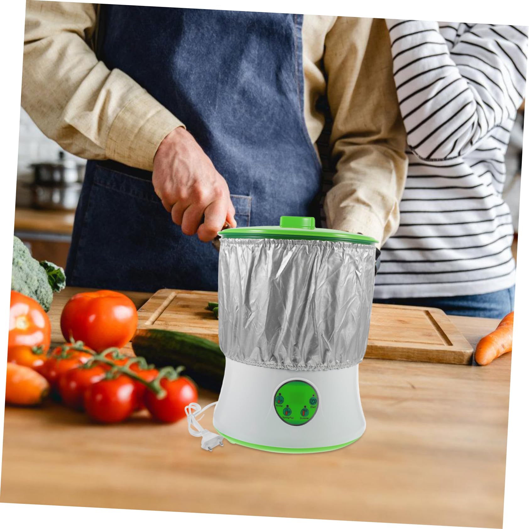 BESPORTBLE Machine à Germer Haricots Intelligente Double Étage 220v – Contrôle de Température Automatique et Prévention des Fuites pour Maison