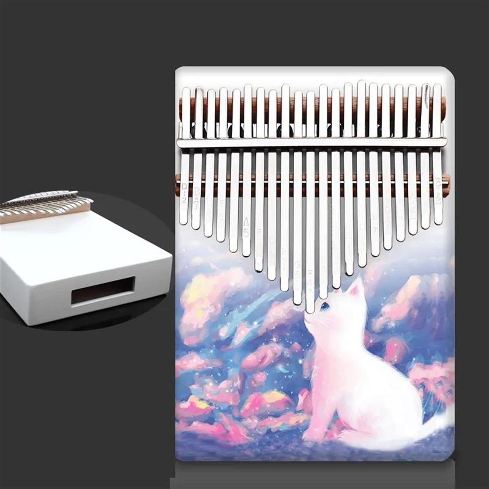 Kalimba Klawiatura Muzyczna 21-nutowa Fortepian Kciukowy Kolorowa Przenośna Kalimba Profesjonalny Instrument Muzyczny(B)