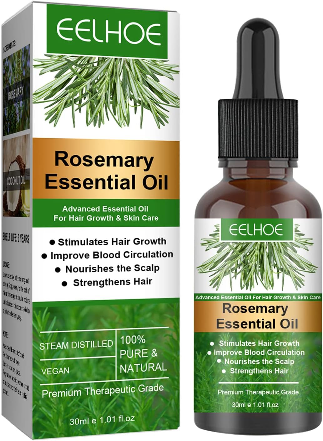 30ml Rosemary Hair Growth Essential Oil Prevent Hair Loss Nourish Scalp Strengthen Hair