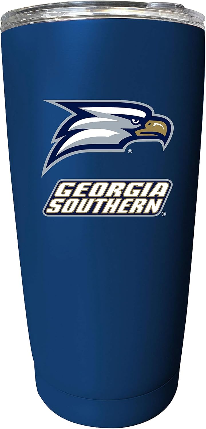 Georgia Southern Eagles 16 oz Insulated Stainless Steel Tumbler Straight - Navy. Officially Licensed Collegiate Product