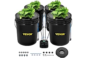 VEVOR 4 Buckets DWC Hydroponic System: Elevate Your Home Gardening with Vertical Cultivation