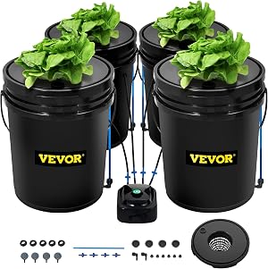 VEVOR DWC 4 Cubos sistema DWC hidroponía