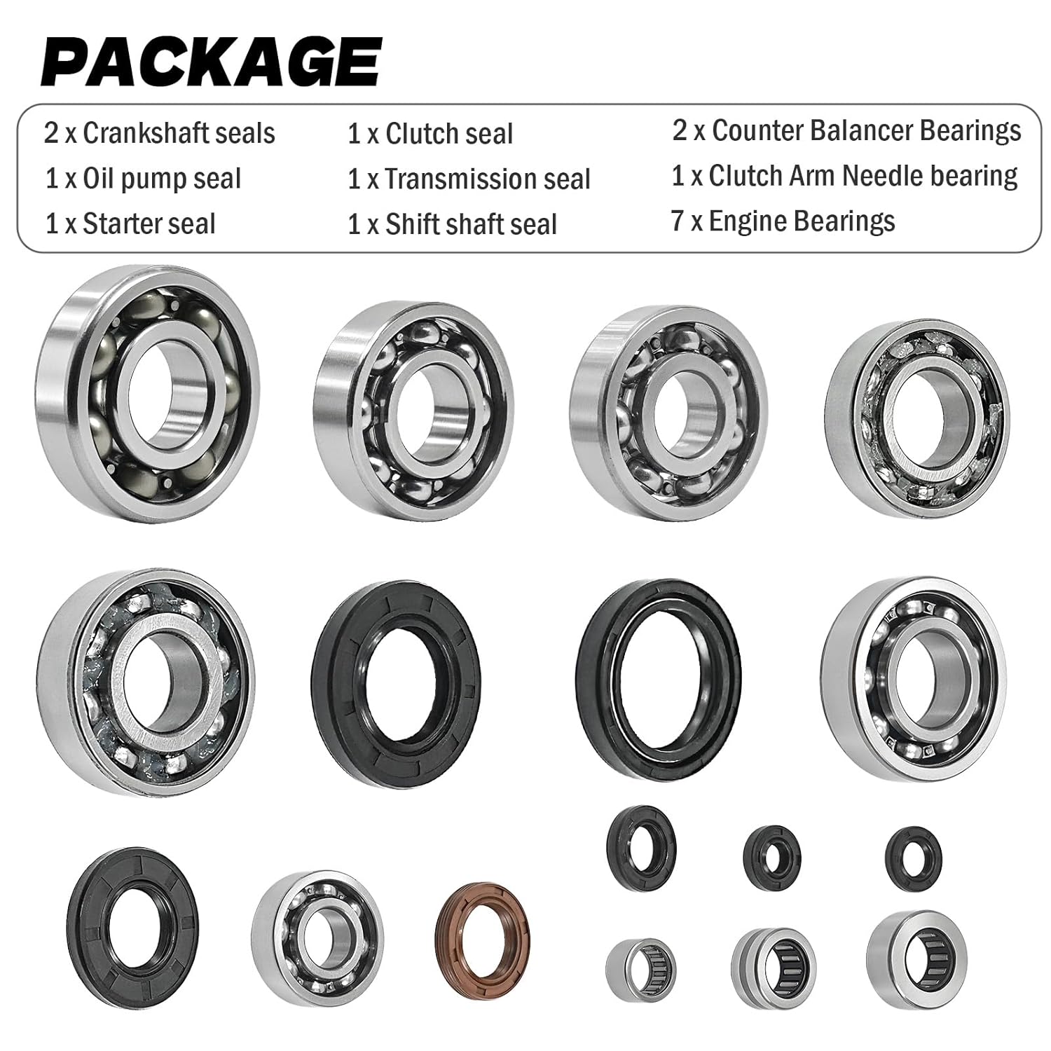 Engine Transmission Bearings Seals Kit for Yamaha Blaster200 YFS200 1988 1989-2006