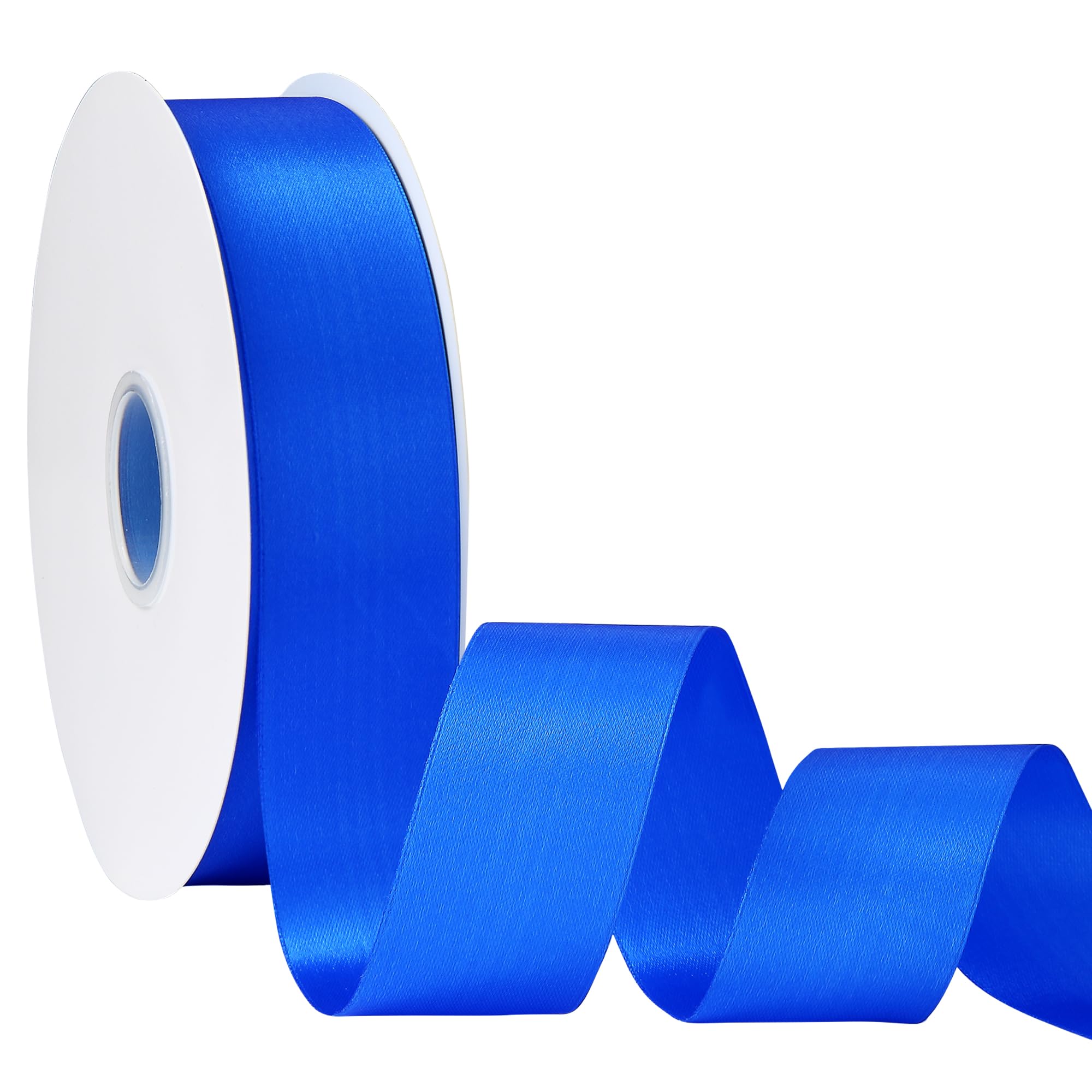 guagchuan Royal Blue Satin Ribbon 38 mmx 91 m Ribbon Thin Solid Fabric Ribbons for Gift Wrapping Invitation Floral Hair Balloons Craft Sewing Party Wedding Popsicles Decoration Valentine's Day Bouquet