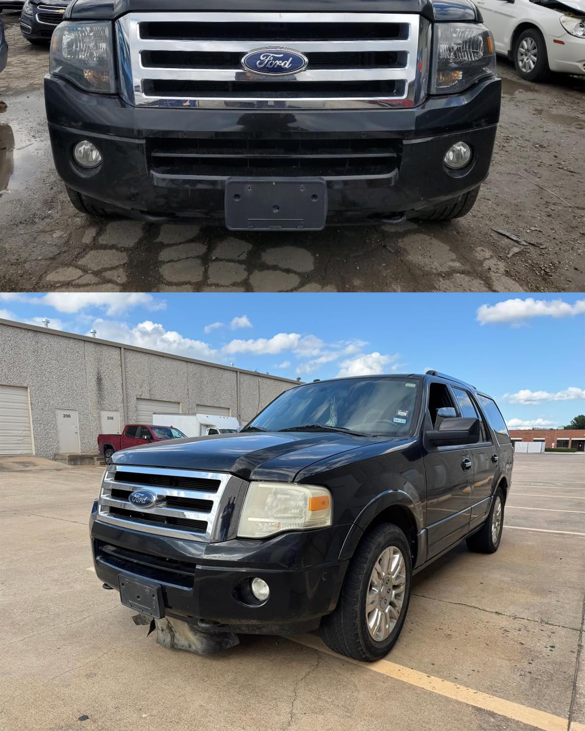 Front License Plate Frame for Ford Expedition 2007-2014 Front Bumper License Plate Holder Mounting Bracket Cover Replace # 7L1Z-17A385-AA Partslink # FO1068149