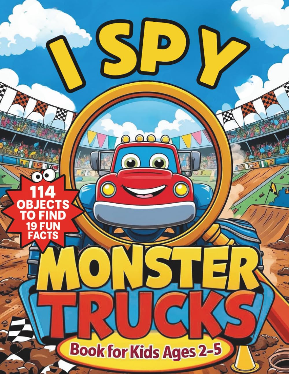 I Spy Monster Trucks book for kids ages 2-5: Fun Search-and-Find Activity Book for Toddlers and Preschoolers | Spot Mighty Vehicles, Big Wheels, ... and More Exciting Puzzles for Boys and Girls