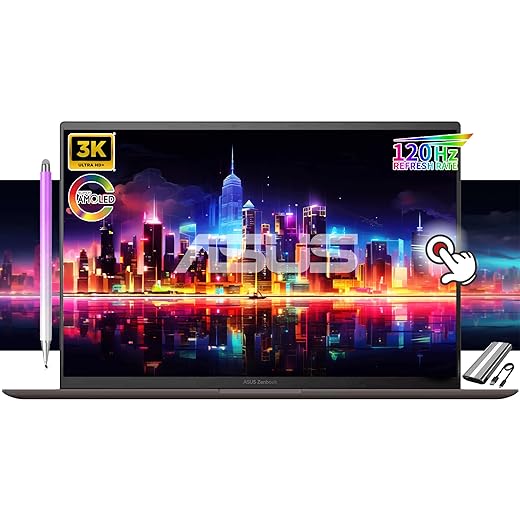 ASUS Vivobook 16" OLED WQXGA+(2880x1800) Slim Laptop, Intel Core Ultra9 285H, Wi-Fi 7, RGB Backlit KB, 2X Thunderbolt 4, FHD Webcam, win11, Wireless Mouse (U7 256V)